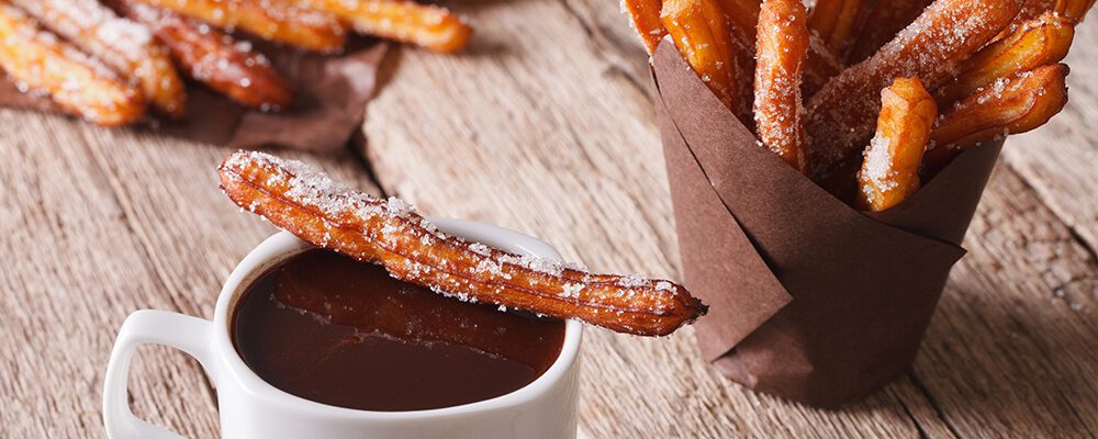 Churros mit Schokoladensoße