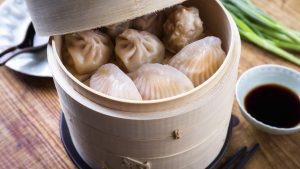 Dim Sum im Bambuskörbchen