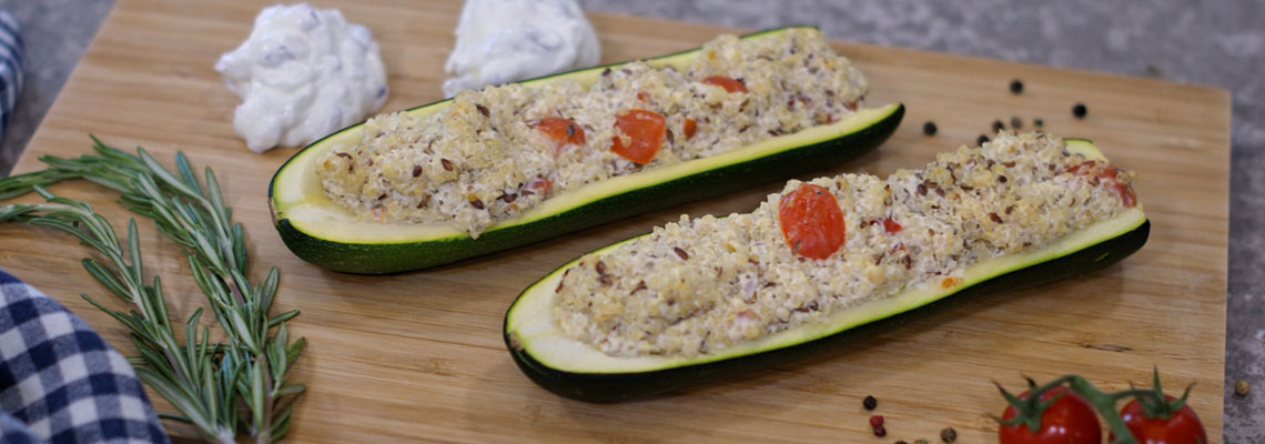 Gefüllte Zucchini mit Quinoa