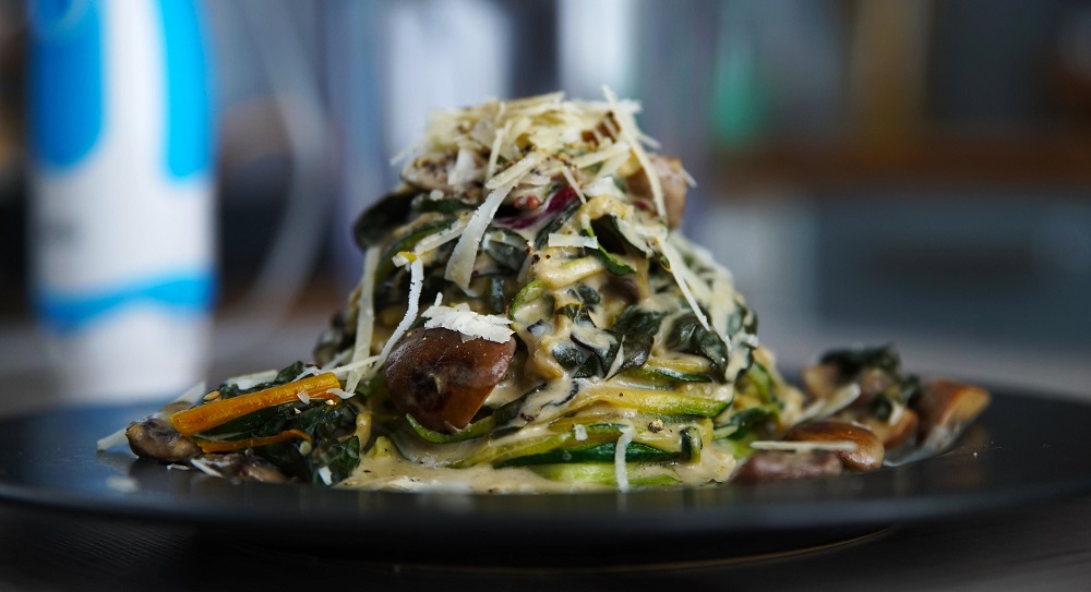 Pasta mit Mangold-Sahne-Soße