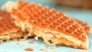 Stroopwafels angebissen