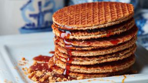 Stroopwafels mit Sirup