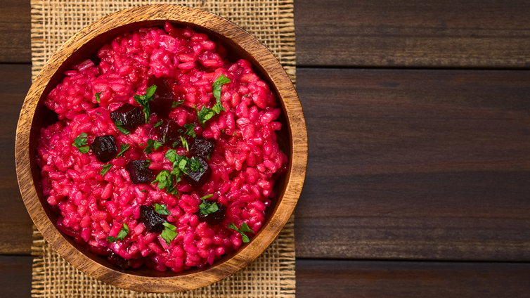 Rote-Bete-Risotto von oben