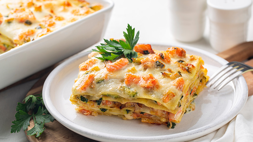 Lachs-Spinat-Lasagne